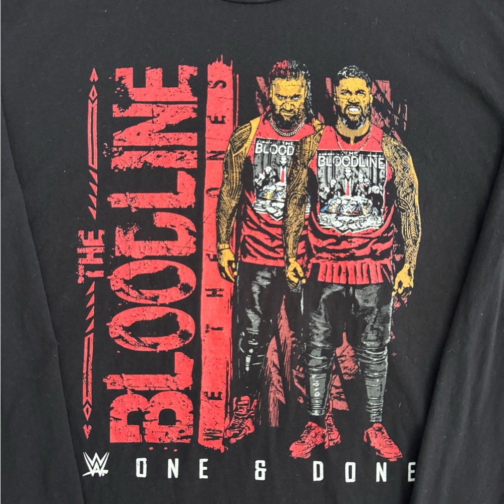 WWE Bloodline Usos Jey Jimmy Longsleeve Tshirt size XL Roman